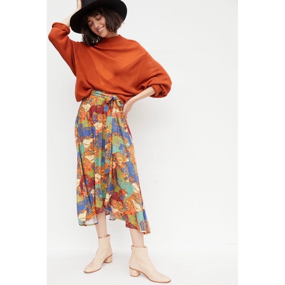 MAEVE | Castilla Tiered Midi Bold Statement Skirt